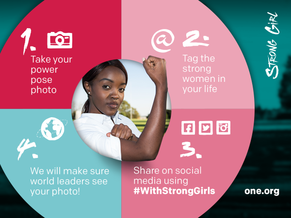 Follow the steps to stand #WithStrongGirls everywhere! 