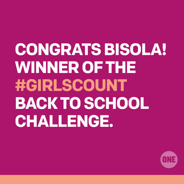 Big Brother Naija’s Bisola wins ONE’S Back to School challenge – Nigerians too can win by joining the #GirlsCount