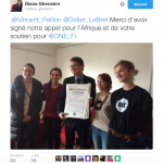 Vincent Peillon a signé le manifeste de ONE, le 14 janvier 2017