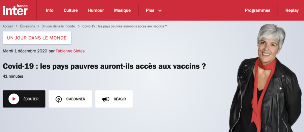 Najat Vallaud-Belkacem, Directrice de ONE France, sur l'égalité vaccinale mondiale