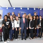 President Schulz, President of the European Parliament, with Youth Ambassadors in Belgium