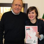 MEP Pino Arlacchi with Italian Youth Ambassador Elania Zito