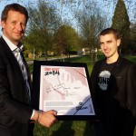 Yannick Jadot with French Youth Ambassador Louis