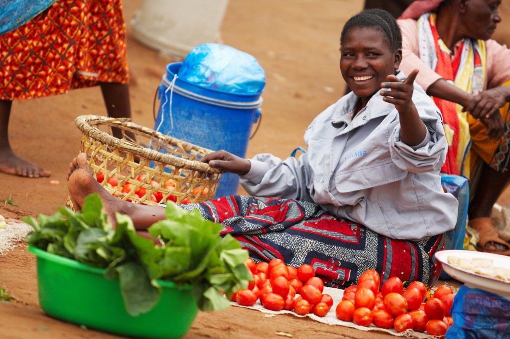 Selling vegetables at a market in Tanzania. Photo: Morgana Wingard/ONE