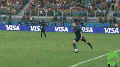 Van Persie diving header against Spain in World Cup 2014