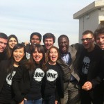French Youth Ambassadors with actor and activist Jacky Ido.  Photo: ONE