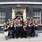 UK Youth Ambassadors visit 10 Downing Street, home of the UK Prime Minister, at their national campaign launch.  Photo: ONE