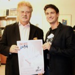 376th signer, MEP Elmar Brok, EPP, Germany, Chair of the Committee on Foreign Affairs, with ONE staff Gian Marco.  Photo: ONE
