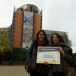 Tamira and Claire from our Brussels team handed over the petition to the team of EU Commission President Jean-Claude Juncker, just a day before they got on the plane to Australia.  Photo: ONE