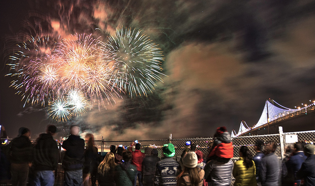 New Year's fireworks in San Francisco. Photo: Peter Thoeny, Flickr http://bit.ly/1DGvctu