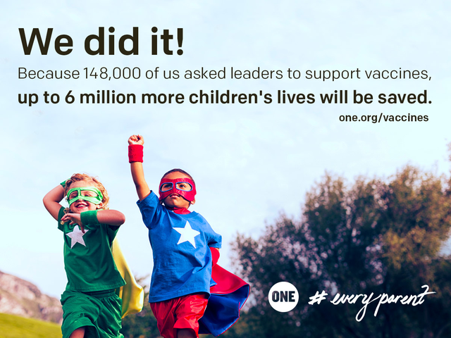 We did it! New vaccine funding will save millions of lives