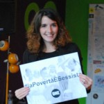 Youth Ambassadors Rossella presents the #PovertyIsSexist campaign in Trento.