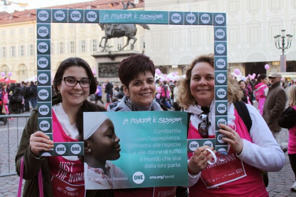 5. More women and girls supporting ONE campaign in Turin