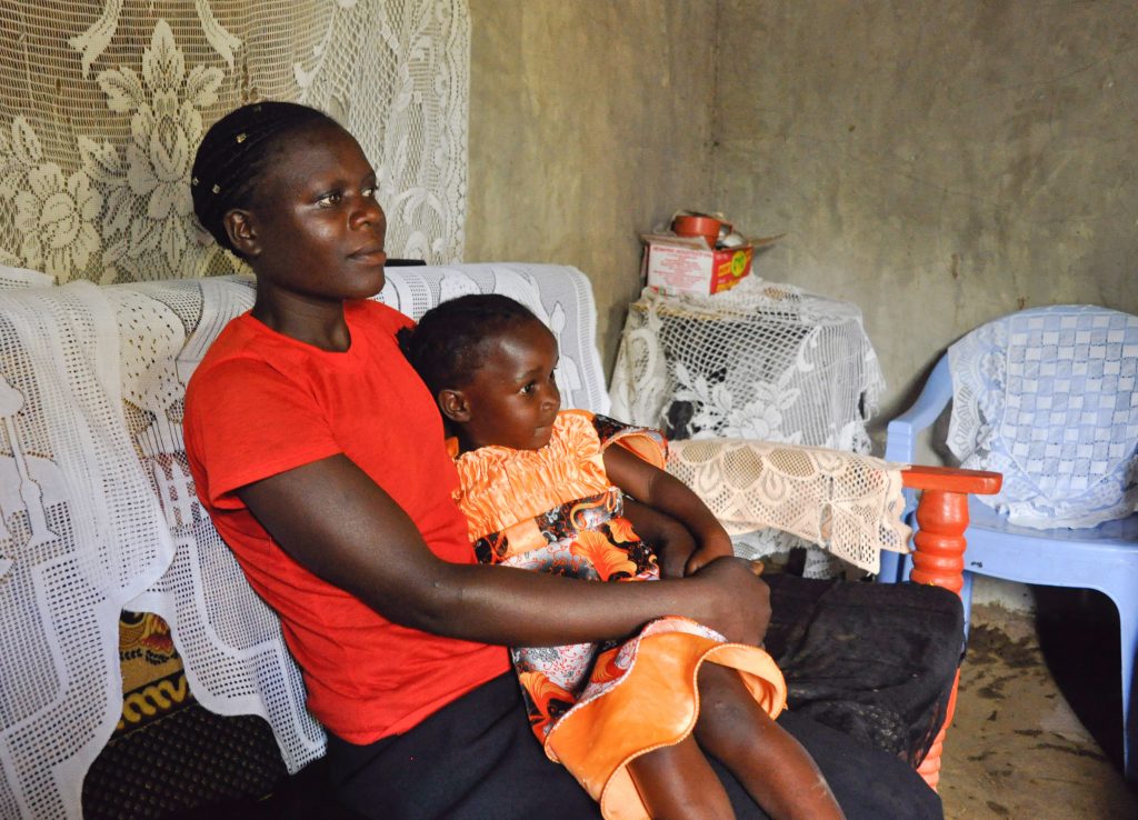 Shalene Simiyu and her daughter Lenise Nafulasit together in their house in Luucho.