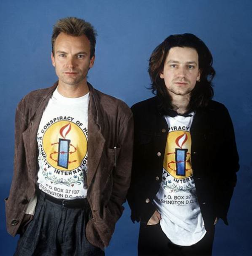 Sting and Bono