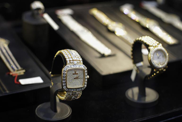 A white gold watch with 300 embedded diamonds, valued at $160,000 and confiscated from Peru's former head of Intelligence. Photo: ibtimes.com