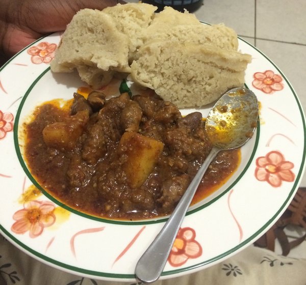 Chicken Curry and Ujeqe