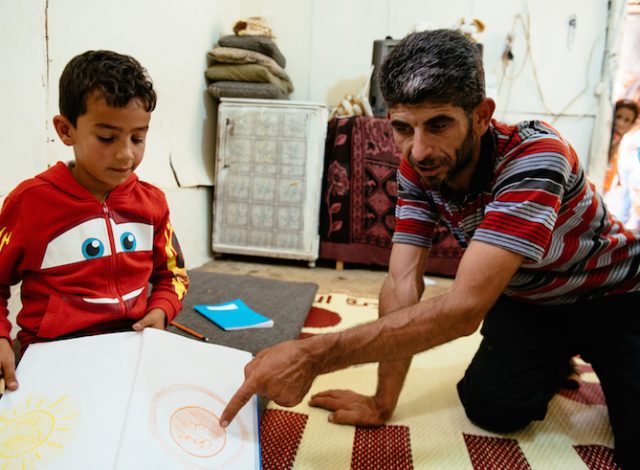 This refugee dad is determined to help kids continue learning