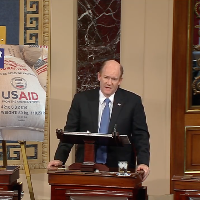 Sen. Chris Coons on aid: “Foreign assistance is not a charity… It makes us stronger.”