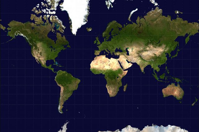 The Mercator projection. (Photo credit: Public domain)
